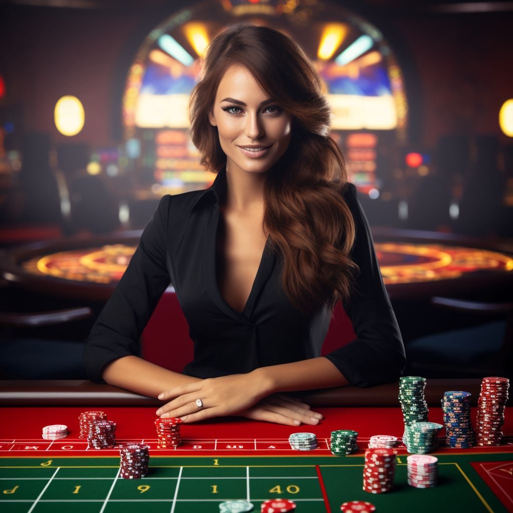 Live blackjack dealer table on HD stream